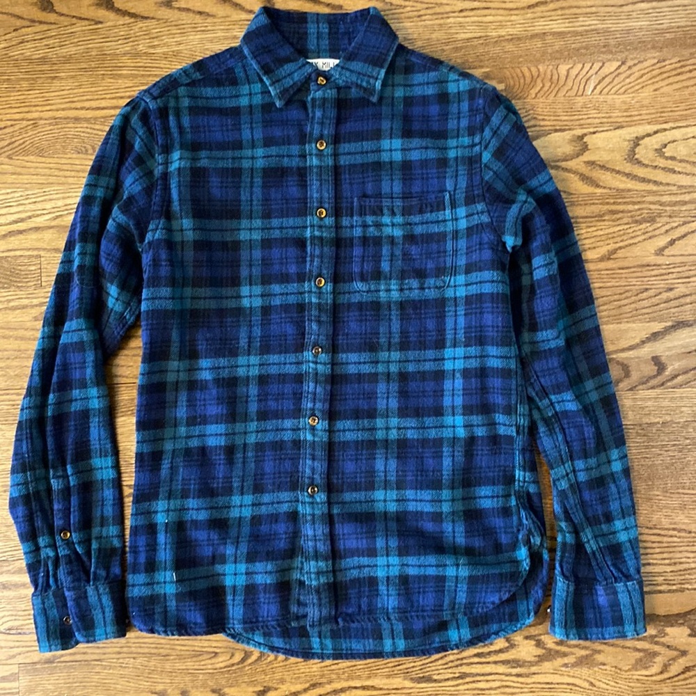 Alex Mill Easy Flannel Shirt 
Green/Navy Size XS